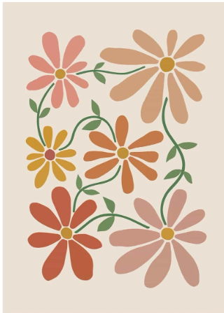 Lamina  Minimalista Floral