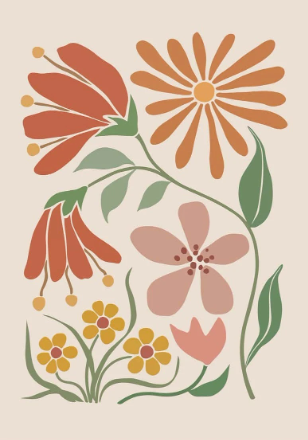 Lamina  Minimalista Floral